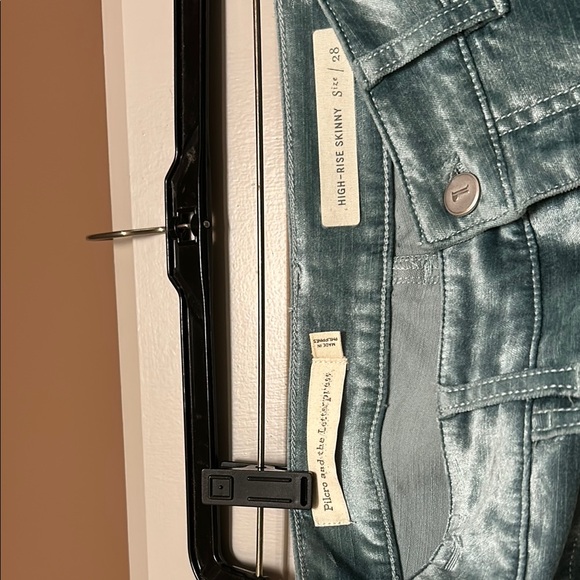 Stylish Metallic Blue Women's Jeans - Picture 2 of 4